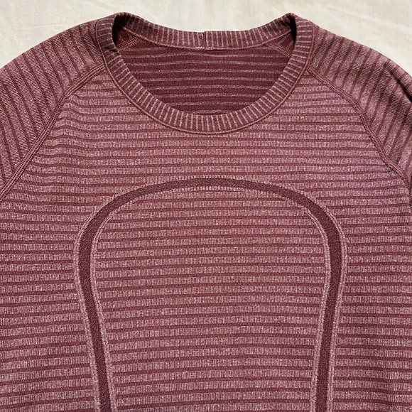 NWOT Lululemon Swiftly Tech Long Sleeve Crew Heathered Bordeaux Color Size 6 - Picture 10 of 12